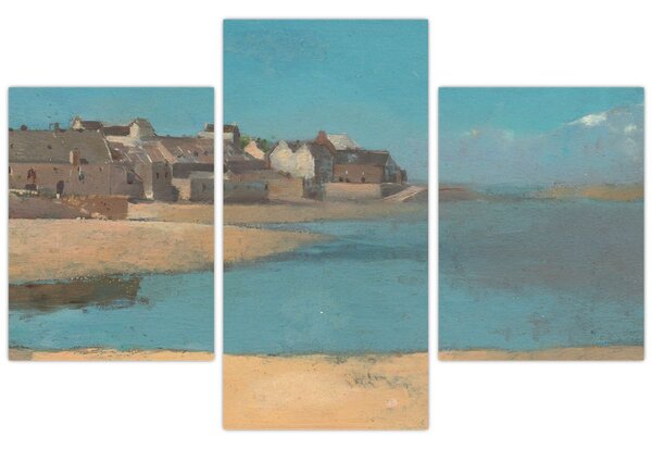 Tablou - Odilon Redon, Village by the Sea in Brittany, reproducere (90x60 cm)