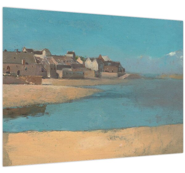Tablou - Odilon Redon, Village by the Sea in Brittany, reproducere (70x50 cm)