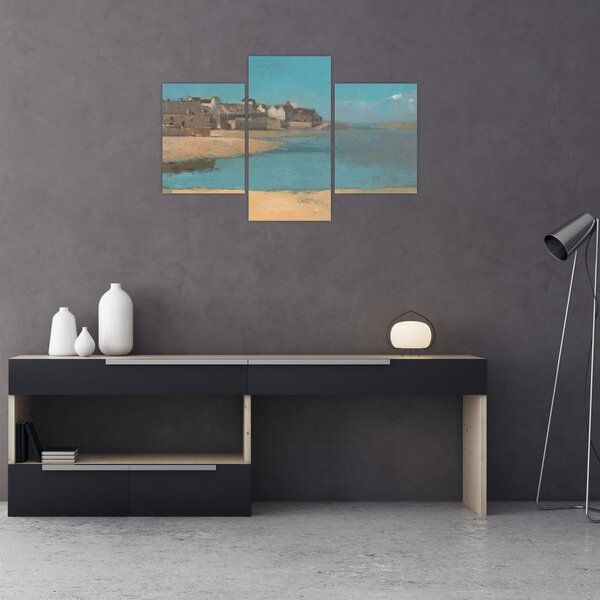 Tablou - Odilon Redon, Village by the Sea in Brittany, reproducere (90x60 cm)