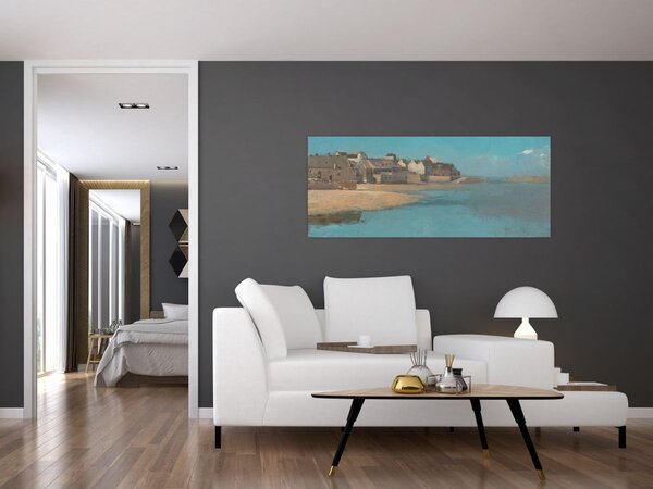 Tablou - Odilon Redon, Village by the Sea in Brittany, reproducere (120x50 cm)