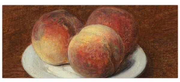 Tablou - Henri Fantin-Latour, Three Peaches on a Plate, reproducere (120x50 cm)