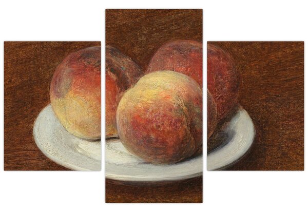 Tablou - Henri Fantin-Latour, Three Peaches on a Plate, reproducere (90x60 cm)