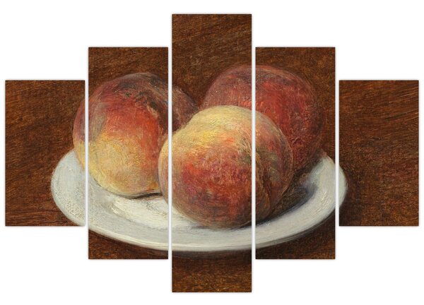 Tablou - Henri Fantin-Latour, Three Peaches on a Plate, reproducere (150x105 cm)