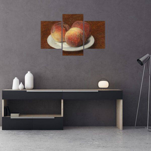 Tablou - Henri Fantin-Latour, Three Peaches on a Plate, reproducere (90x60 cm)