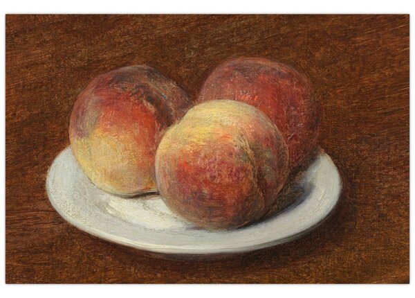 Tablou - Henri Fantin-Latour, Three Peaches on a Plate, reproducere (90x60 cm)