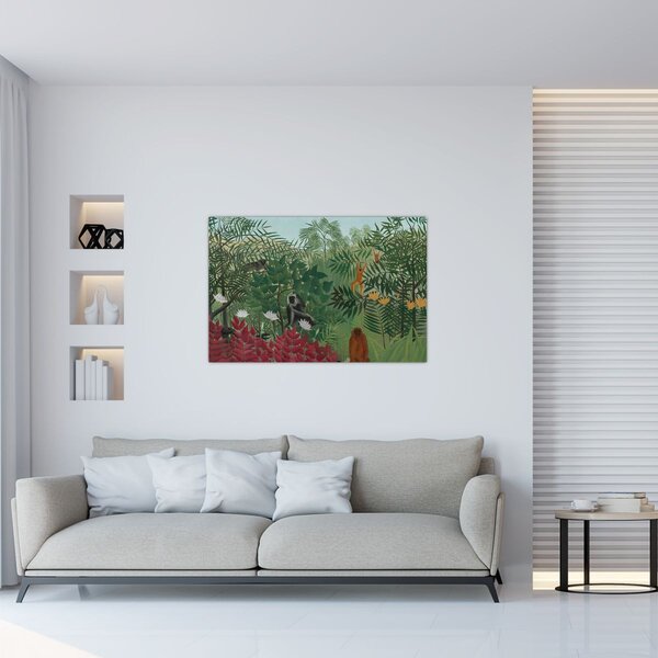 Tablou - Henri Rousseau, Tropical Forest with Monkeys, reproducere (90x60 cm)