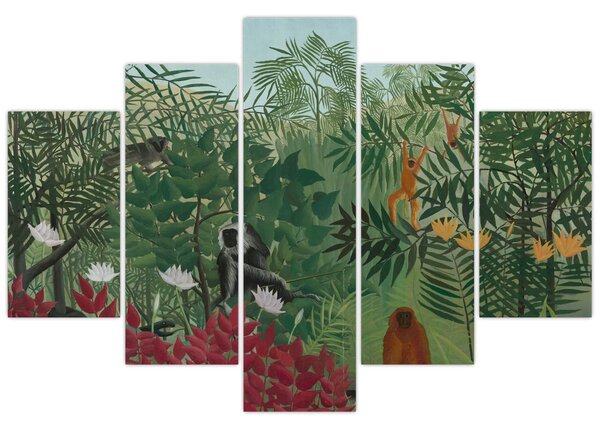 Tablou - Henri Rousseau, Tropical Forest with Monkeys, reproducere (150x105 cm)