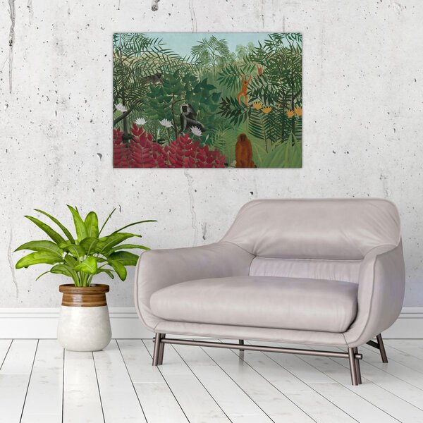 Tablou - Henri Rousseau, Tropical Forest with Monkeys, reproducere (70x50 cm)