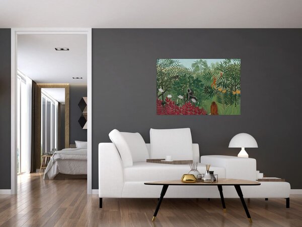 Tablou - Henri Rousseau, Tropical Forest with Monkeys, reproducere (90x60 cm)