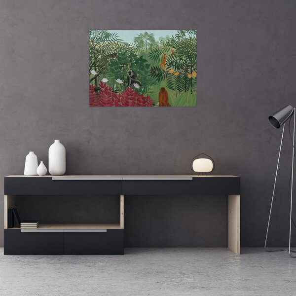 Tablou - Henri Rousseau, Tropical Forest with Monkeys, reproducere (70x50 cm)
