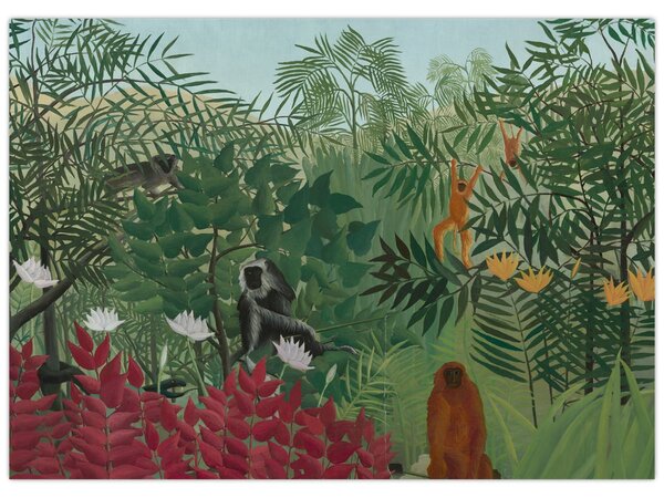Tablou - Henri Rousseau, Tropical Forest with Monkeys, reproducere (70x50 cm)