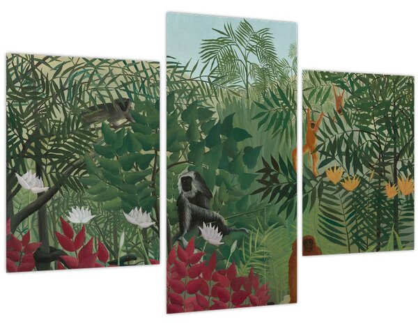 Tablou - Henri Rousseau, Tropical Forest with Monkeys, reproducere (90x60 cm)