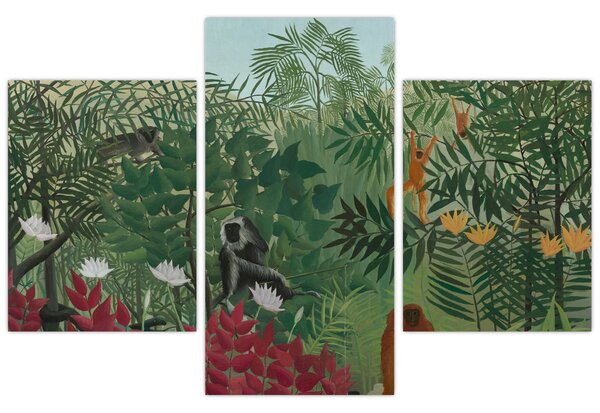 Tablou - Henri Rousseau, Tropical Forest with Monkeys, reproducere (90x60 cm)