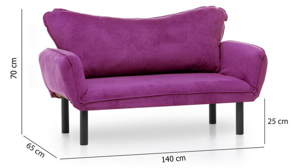 Canapea Extensibila, 2 Locuri Chatto Mov