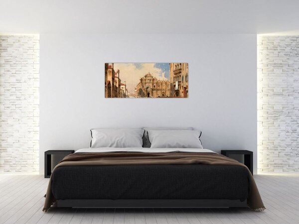 Tablou - Jules-Romain Joyant, The Scuola di San Marco, Venice, reproducere (120x50 cm)