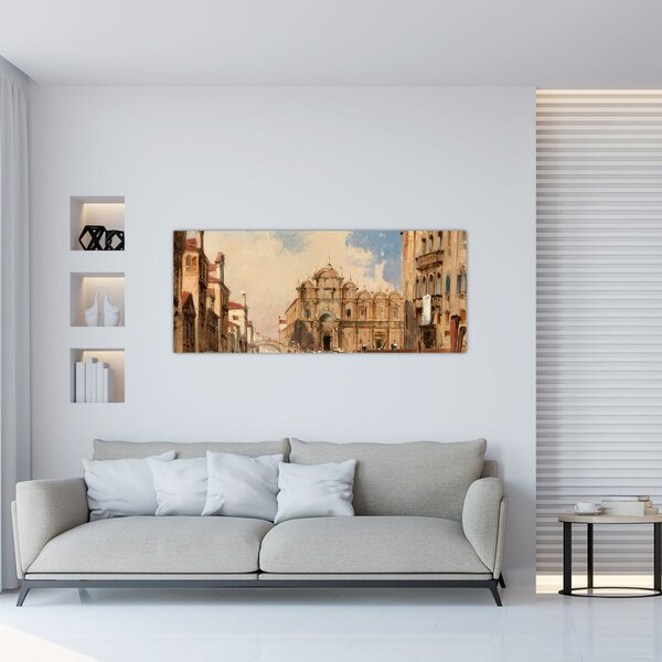 Tablou - Jules-Romain Joyant, The Scuola di San Marco, Venice, reproducere (120x50 cm)