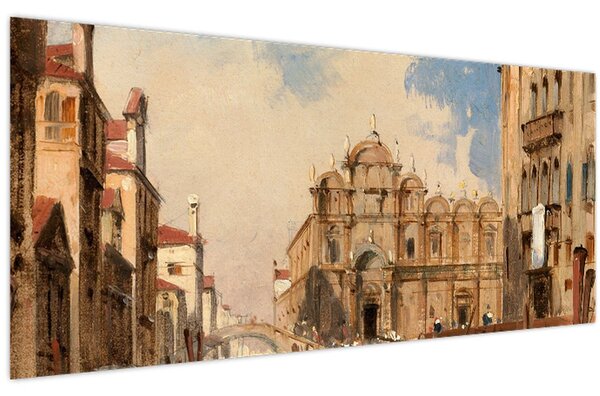 Tablou - Jules-Romain Joyant, The Scuola di San Marco, Venice, reproducere (120x50 cm)