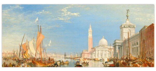Tablou - Joseph Mallord William Turner, Venice the Dogana and San Giorgio Maggiore, reproducere (120x50 cm)