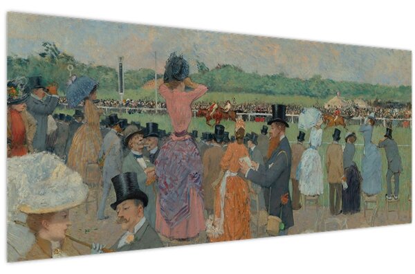 Tablou - Jean-Louis Forain, The Races at Longchamp, reproducere (120x50 cm)
