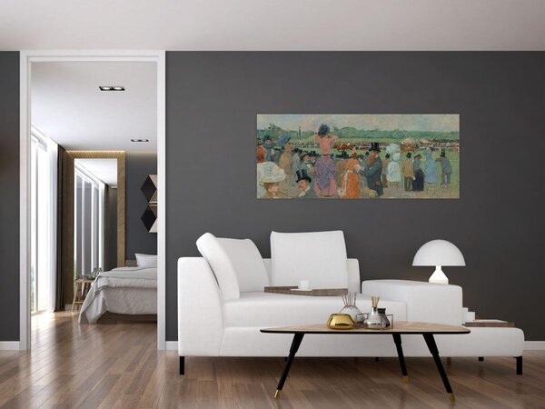 Tablou - Jean-Louis Forain, The Races at Longchamp, reproducere (120x50 cm)