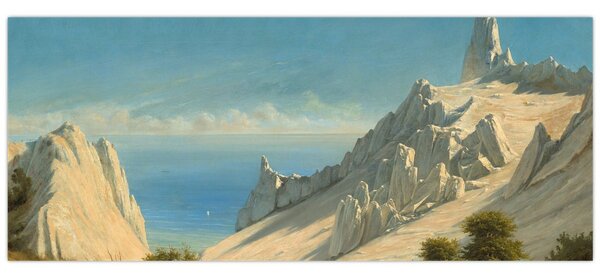 Tablou - Georg Emil Libert, View of Sommerspiret, the Cliffs of Møn, reproducere (120x50 cm)