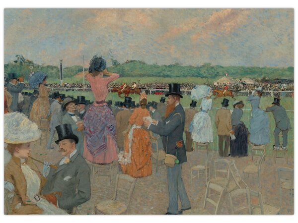 Tablou - Jean-Louis Forain, The Races at Longchamp, reproducere (70x50 cm)