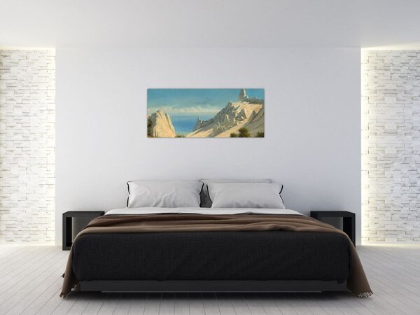 Tablou - Georg Emil Libert, View of Sommerspiret, the Cliffs of Møn, reproducere (120x50 cm)