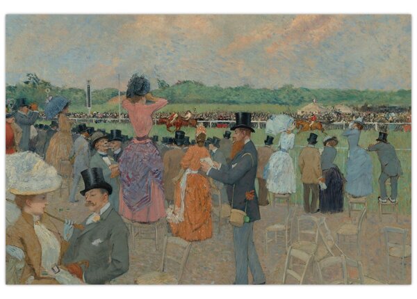 Tablou - Jean-Louis Forain, The Races at Longchamp, reproducere (90x60 cm)