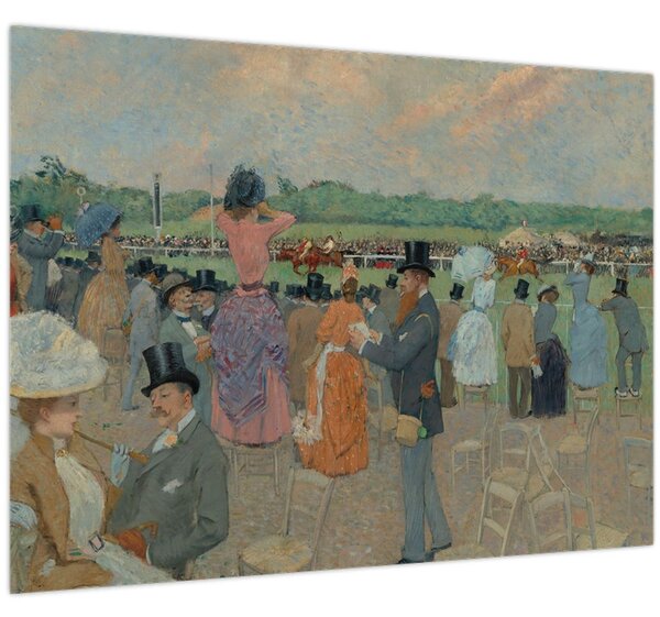 Tablou - Jean-Louis Forain, The Races at Longchamp, reproducere (70x50 cm)