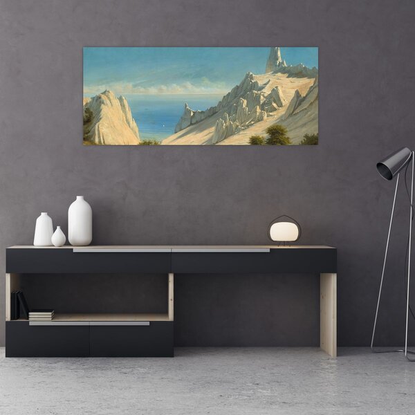 Tablou - Georg Emil Libert, View of Sommerspiret, the Cliffs of Møn, reproducere (120x50 cm)