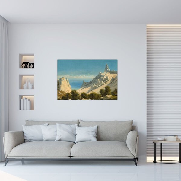 Tablou - Georg Emil Libert, View of Sommerspiret, the Cliffs of Møn, reproducere (90x60 cm)