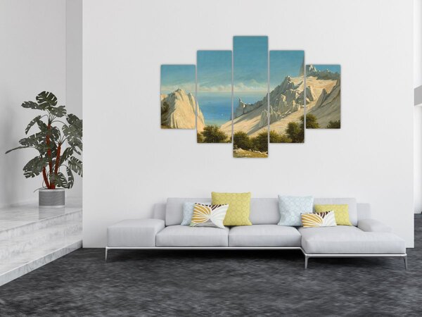 Tablou - Georg Emil Libert, View of Sommerspiret, the Cliffs of Møn, reproducere (150x105 cm)