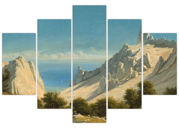 Tablou - Georg Emil Libert, View of Sommerspiret, the Cliffs of Møn, reproducere (150x105 cm)