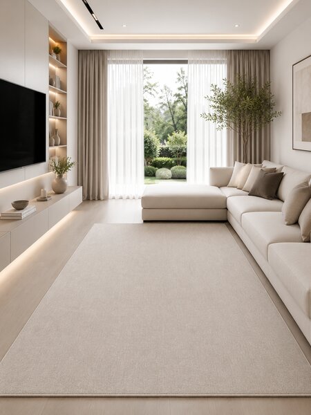 Covor Belgian Fargo 71501-050, Marime 80 x 150 cm, Crem, Inaltime Fir 7 mm, Antialergic, Polipropilena, Living, Dormitor, Sufragerie, Copii 80 x 150