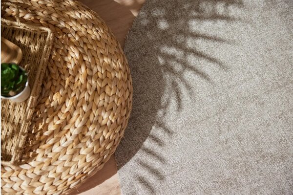 Covor Rotund Belgian Fargo 71501-050, Marime 120 x 120 cm, Crem, Inaltime Fir 7 mm, Antialergic, Polipropilena, Living, Dormitor, Sufragerie, Copii