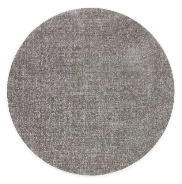 Covor Rotund Belgian Fargo 71501-070, Marime 120 x 120 cm, Gri, Inaltime Fir 7 mm, Antialergic, Polipropilena, Living, Dormitor, Sufragerie, Copii 120