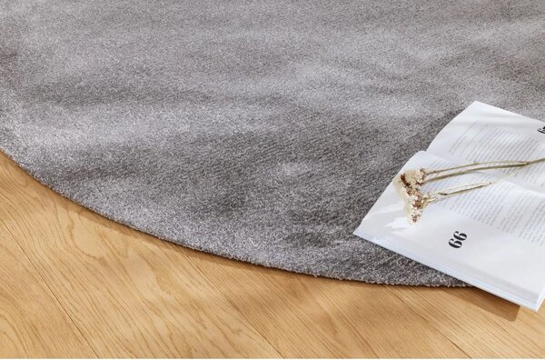 Covor Rotund Belgian Fargo 71501-070, Marime 120 x 120 cm, Gri, Inaltime Fir 7 mm, Antialergic, Polipropilena, Living, Dormitor, Sufragerie, Copii 120