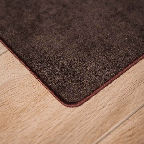 Covoraș Universal Antiderapant Wool, 45 75 cm, Poliester, Bază din Cauciuc, Maro 45 x 75