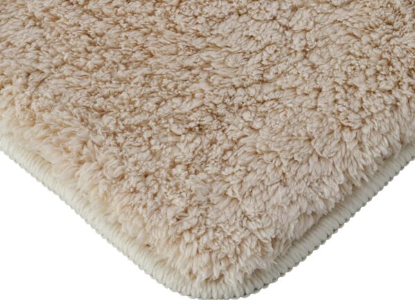 Covoraș Universal Antiderapant Comfort, Bej Deschis, Mărime 60 100 cm, Poliester, Lungime Fir 18 mm, Grosime Totală 20 mm 60 x 100