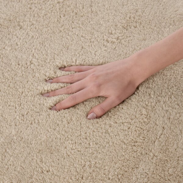 Covoraș Universal Antiderapant Comfort, Bej Deschis, Mărime 60 100 cm, Poliester, Lungime Fir 18 mm, Grosime Totală 20 mm 60 x 100