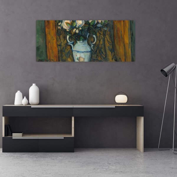 Tablou - Paul Cézanne, Vase of Flowers, reproducere (120x50 cm)