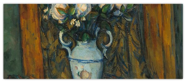 Tablou - Paul Cézanne, Vase of Flowers, reproducere (120x50 cm)