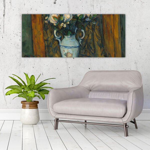 Tablou - Paul Cézanne, Vase of Flowers, reproducere (120x50 cm)