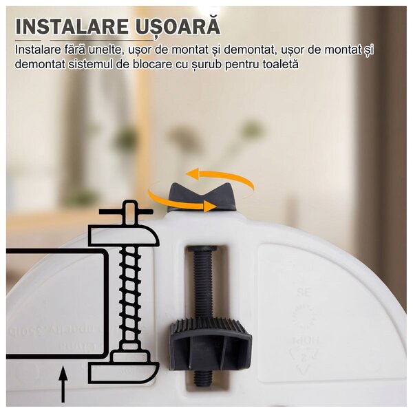 Înălțător pentru Toaletă cu Brațe de Sprijin Reglabile