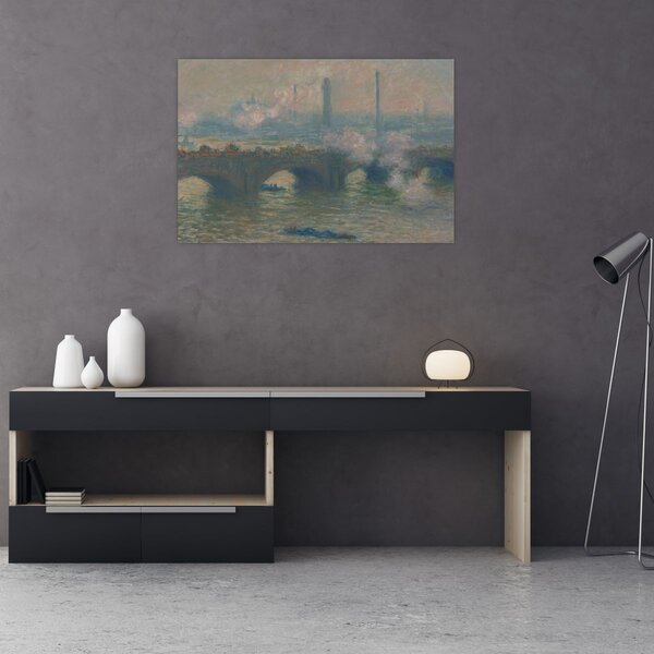 Tablou - Claude Monet, Waterloo Bridge, Gray Day, reproducere (90x60 cm)