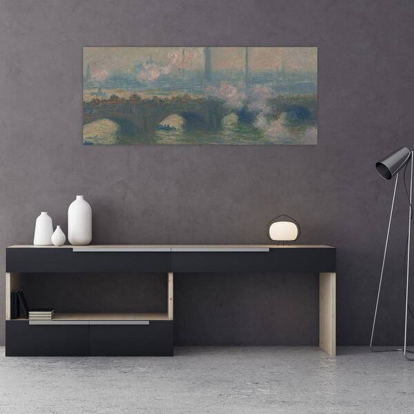 Tablou - Claude Monet, Waterloo Bridge, Gray Day, reproducere (120x50 cm)