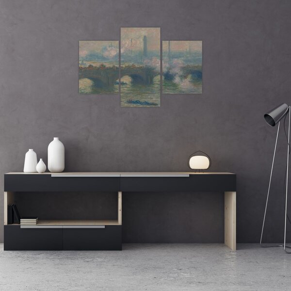 Tablou - Claude Monet, Waterloo Bridge, Gray Day, reproducere (90x60 cm)
