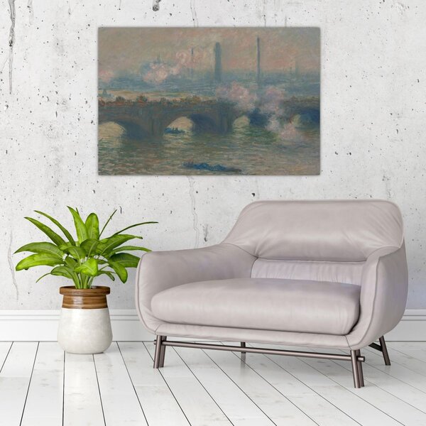 Tablou - Claude Monet, Waterloo Bridge, Gray Day, reproducere (90x60 cm)