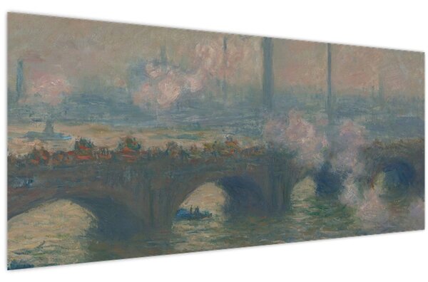 Tablou - Claude Monet, Waterloo Bridge, Gray Day, reproducere (120x50 cm)