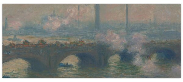 Tablou - Claude Monet, Waterloo Bridge, Gray Day, reproducere (120x50 cm)